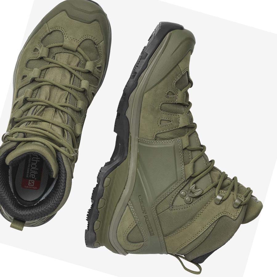 Salomon QUEST 4D GORE-TEX FORCES 2 EN Csizma Női Zöld | HU 3041VRW